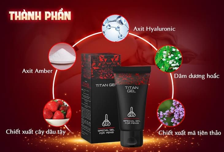 Gel Titan Hộp Đỏ Giúp Tăng Kích Thước Cậu Nhỏ – Xuất Xứ Nga (chai 50ml )