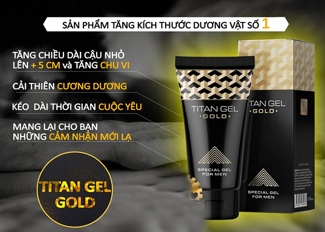 Titan Gel Gold -Hỗ Trợ Tăng Kích Thước Cậu Nhỏ – Xuất Xứ Nga