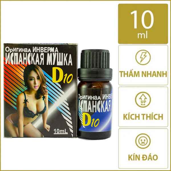 D10 Kích – Hổ Trợ Sinh Lý – Mạnh Cho Nữ Giới (10ml)