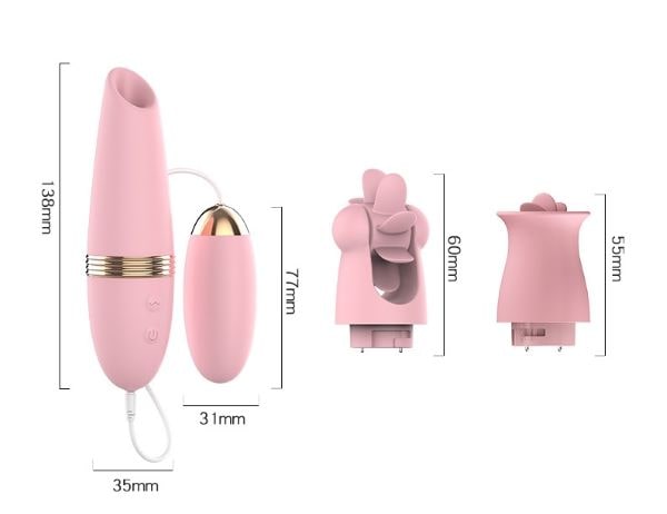 Trứng rung Lilo cao cấp 4in1 xoay, hút, rung, liếm 12 chế độ rung sạc điện